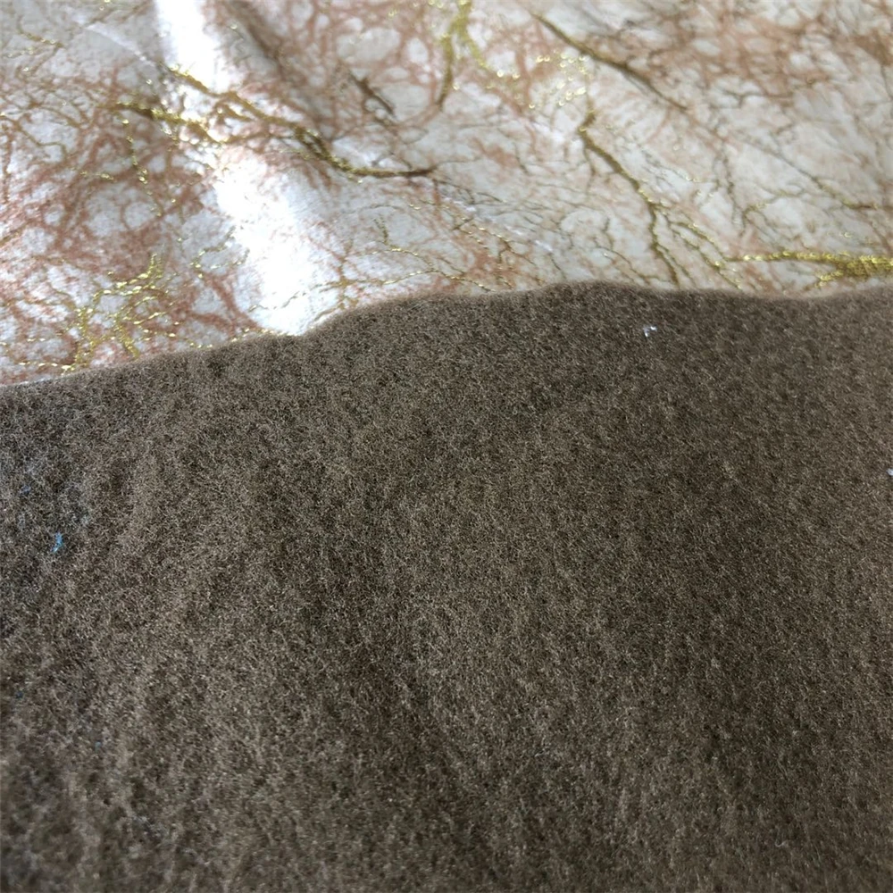 Factory 100% Polyester cloth italian upholstery Super gold Foil wax Prints Burnout velvet Gold Print fabric