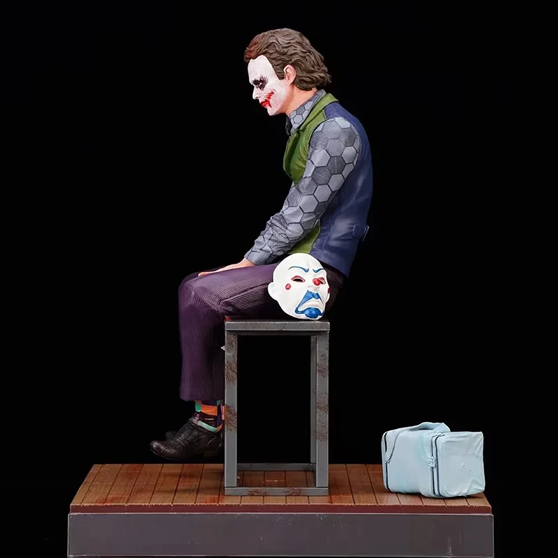 Heath Ledger statue Joker sitting  model static ornament action figure