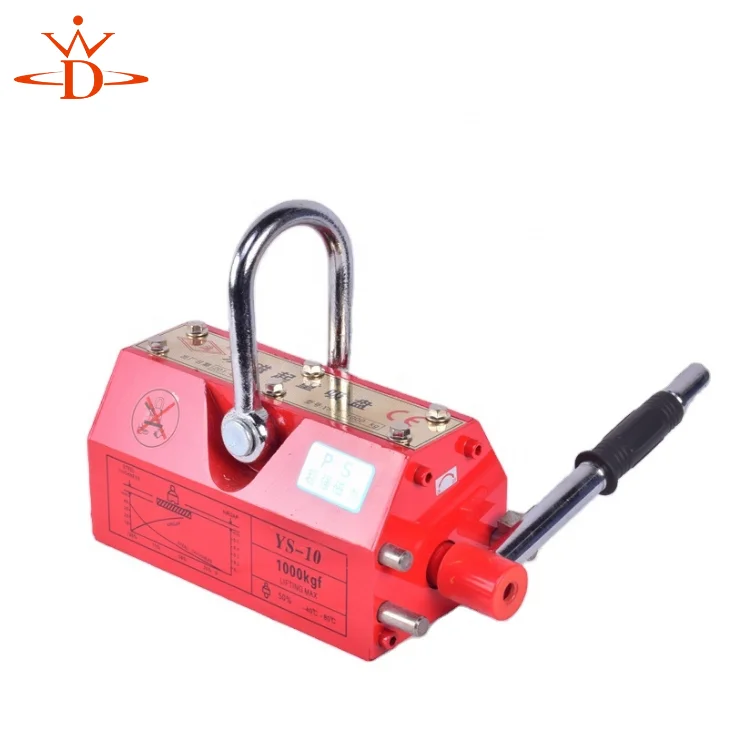 100-5000KG Super Strong Crane Lifting Magnet Red/Yellow Color YS-20/2000KG Permanent Magnetic Lifter