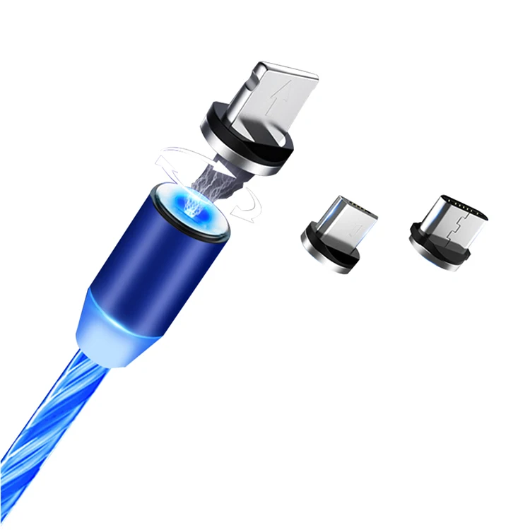
Светодиодный магнитный USB-кабель для быстрой зарядки мобильного телефона 