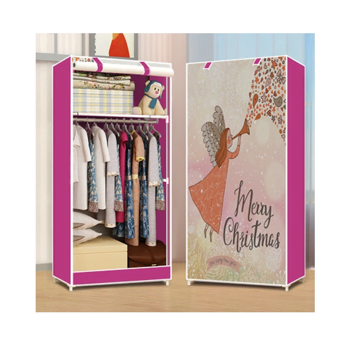 2020 Factory direct Wholesale Cheap Folding closet Foldable Non Woven Canvas cabinet Cloth Wardrobe