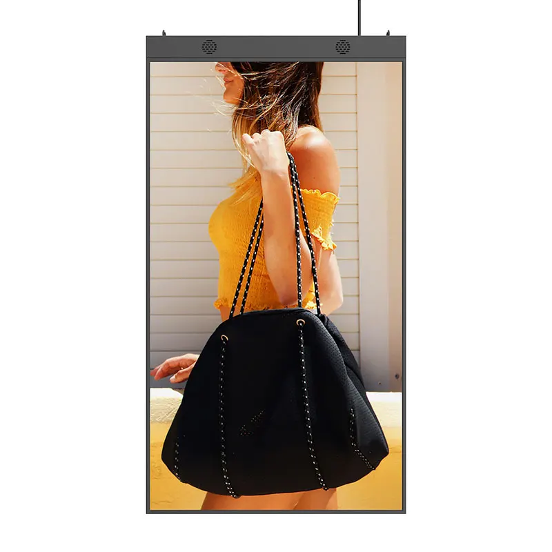 Hanging Double Side High Brightness Retail Window Advertising Screen Ultra Slim window facing display Digital signage