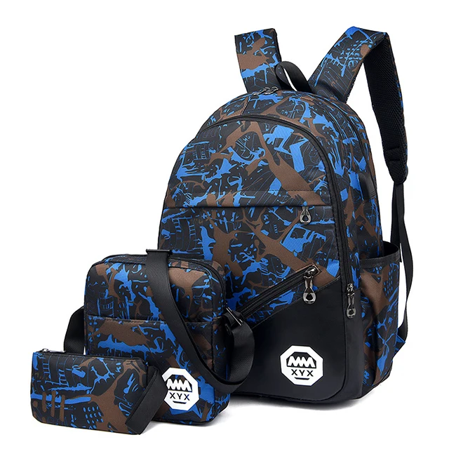 Высококачественный дизайн 2023, 3 комплекта сумок, повседневные Модные школьные сумки для подростков, студенческий рюкзак