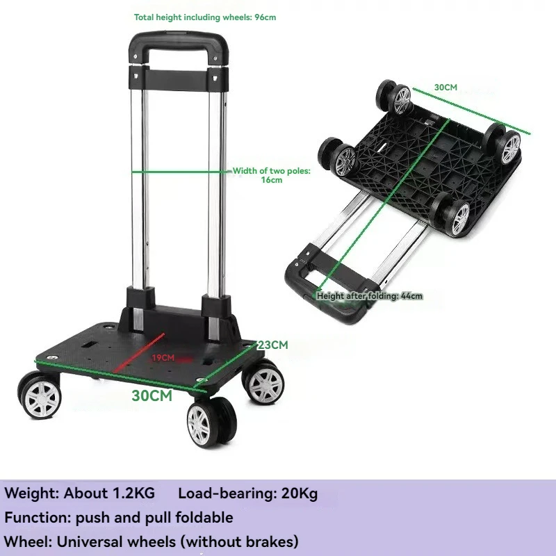 Wholesale trolley schoolbag Backpack luggage handle wheeled Travel Shopping Telescopic Foldable trolley cart