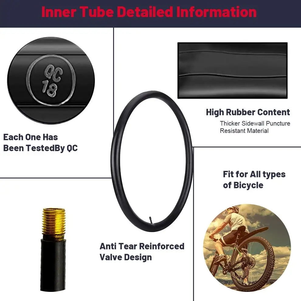 Parts 26*1 3 8 Schrader Inner Tubes Bikes