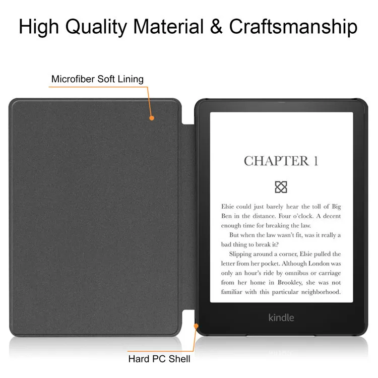 Case For All New Kindle 2018 2019 2021 Pc Back Cover Pu Leather Case Tablet Cover For Amazon Kindle Paperwhite 4 10th Gen 6 Inch