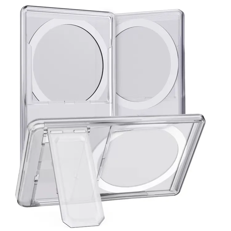 Yapears Built-in Kickstand Magnet Support Wireless Charging Attach to Phone Plastic Card Holder For Phone Back Wallet Case