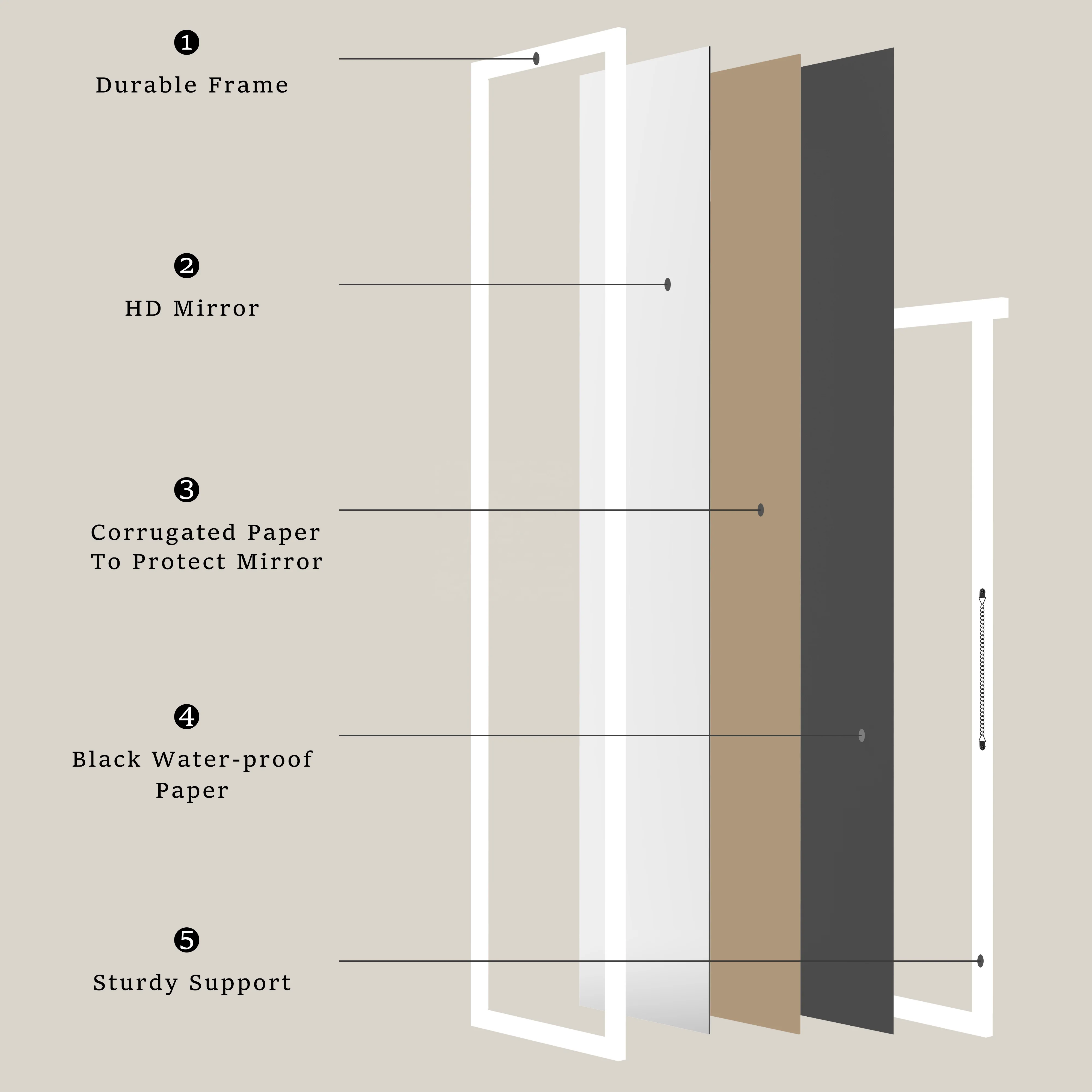 Customize Full Length MDF Floor Mirror Espejos Stand Floor Full Length Body Dressing Espejos Mirror for living room