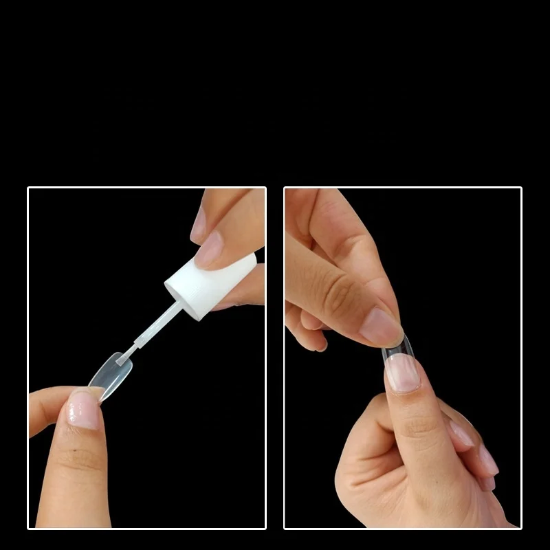 Nail Tip Glue Gel Customized Logo Acrylic 10g Mini Press on Nail Gel Glue with Brush Private Label 10g Quick Drying Nail Glue