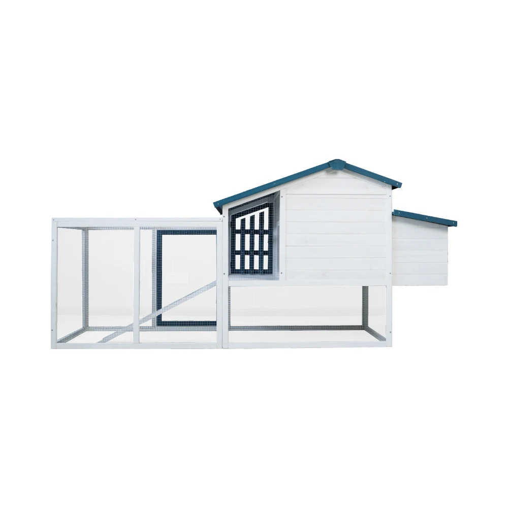 Wooden Poultry Chicken Coop with Run and Nesting Box Outdoor chicken house