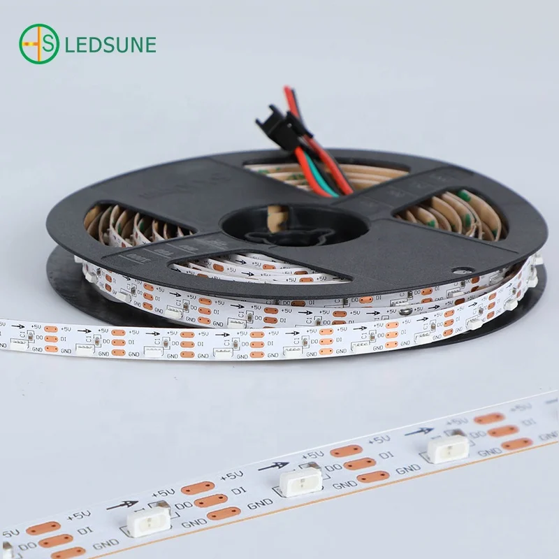 DC5V Side Emitting WS2812 SK6812 SMD4020 Addressable RGB LED Ribbon 5V Digital Pixel Side Emitting View LED Strip Light