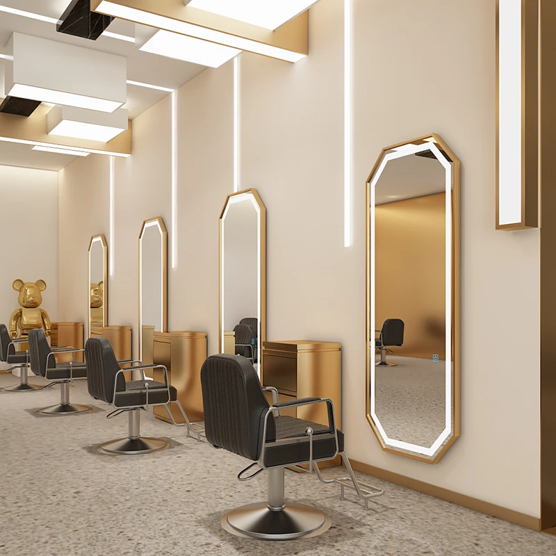 Decorative waterproof smart bathroom framed full body led mirror for beauty salon