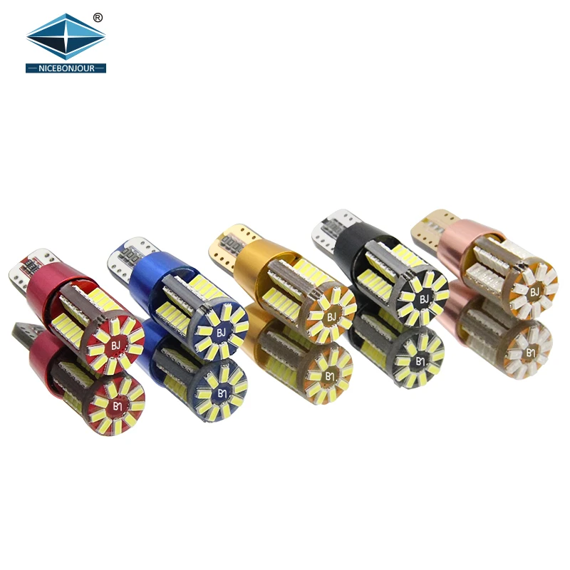 t10 led lights 12 volt luz led para auto t10 194 57 smd canbus error free NON-polarity w5w bulbs for car accessories