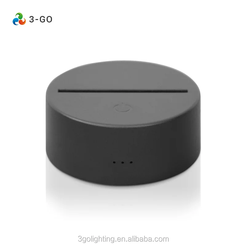 Factory wholesale ABS 16 Colors Touch Remote control 3D LED Illusion Lamp Base For Acrylic