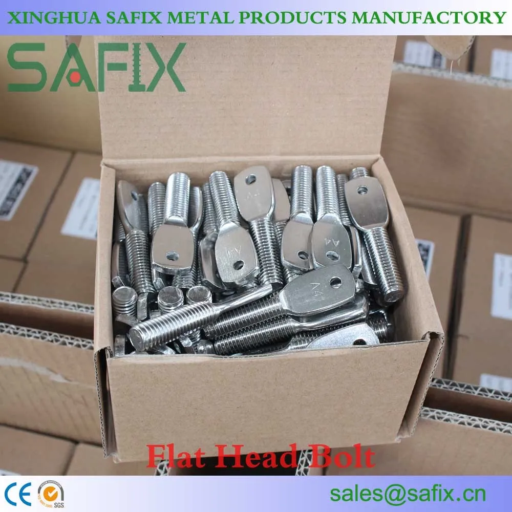 
Stainless steel 304/316/410 Flat Head Eye Bolt for marble fixing system 