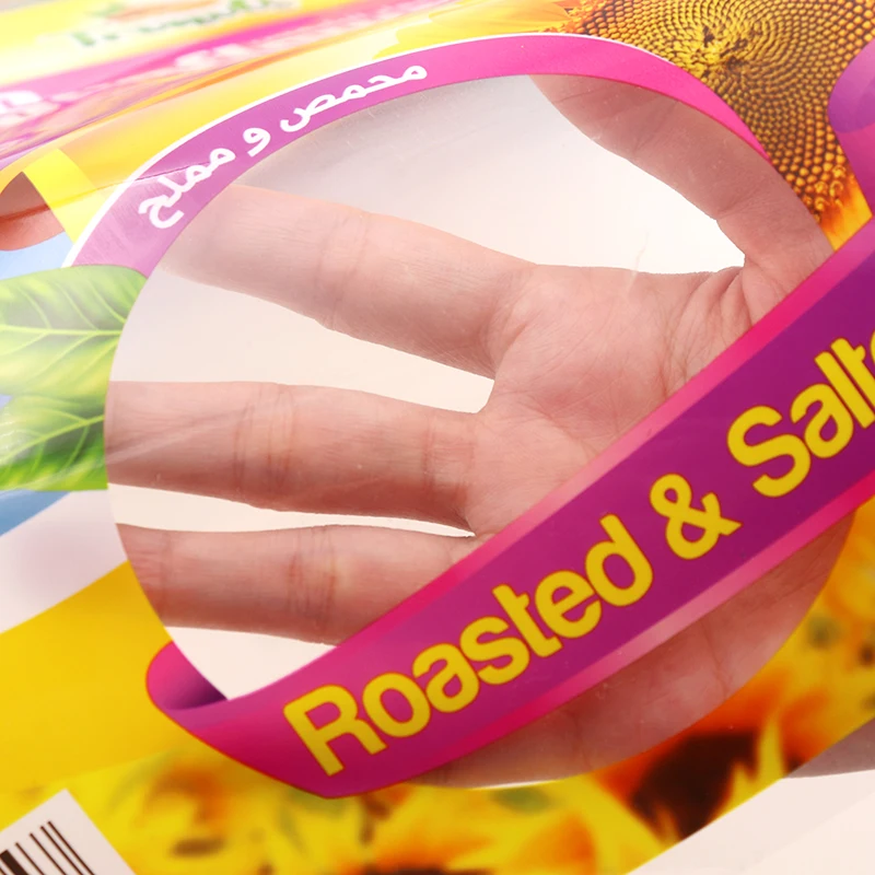 Customized Printed Plastic heat seal pp Film roll for Cookie Snack Food Packing Roll Film With Window