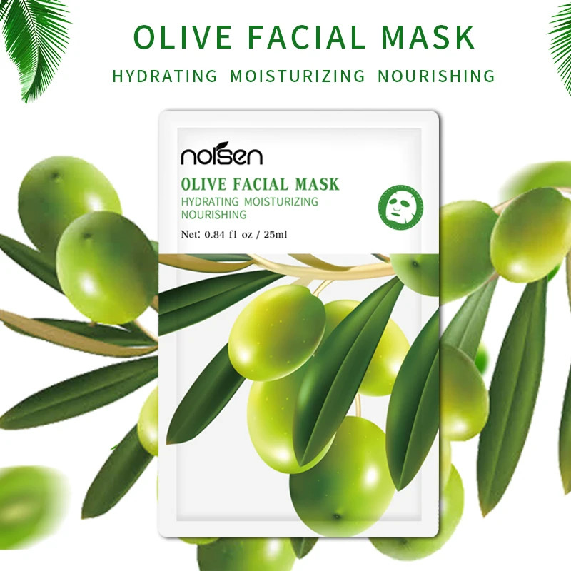 korean OEM hydrating eliminate skin allergies anti-oxidant delay aging prevent wrinkle olive extract china herbal facial mask