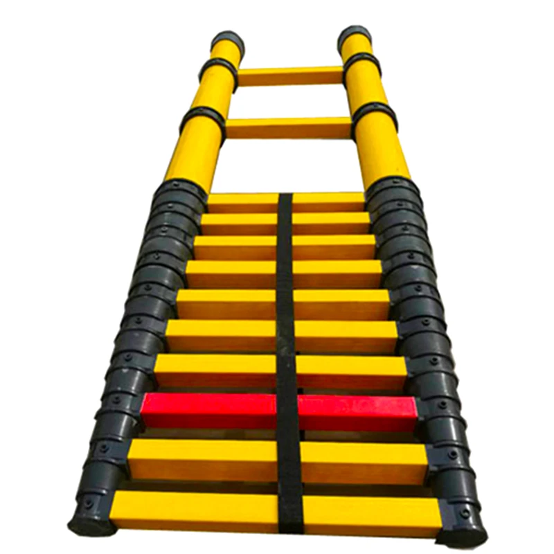 High Strength pultrusion safety Industrial Step Extension Fiberglass Portable Fire Ladder