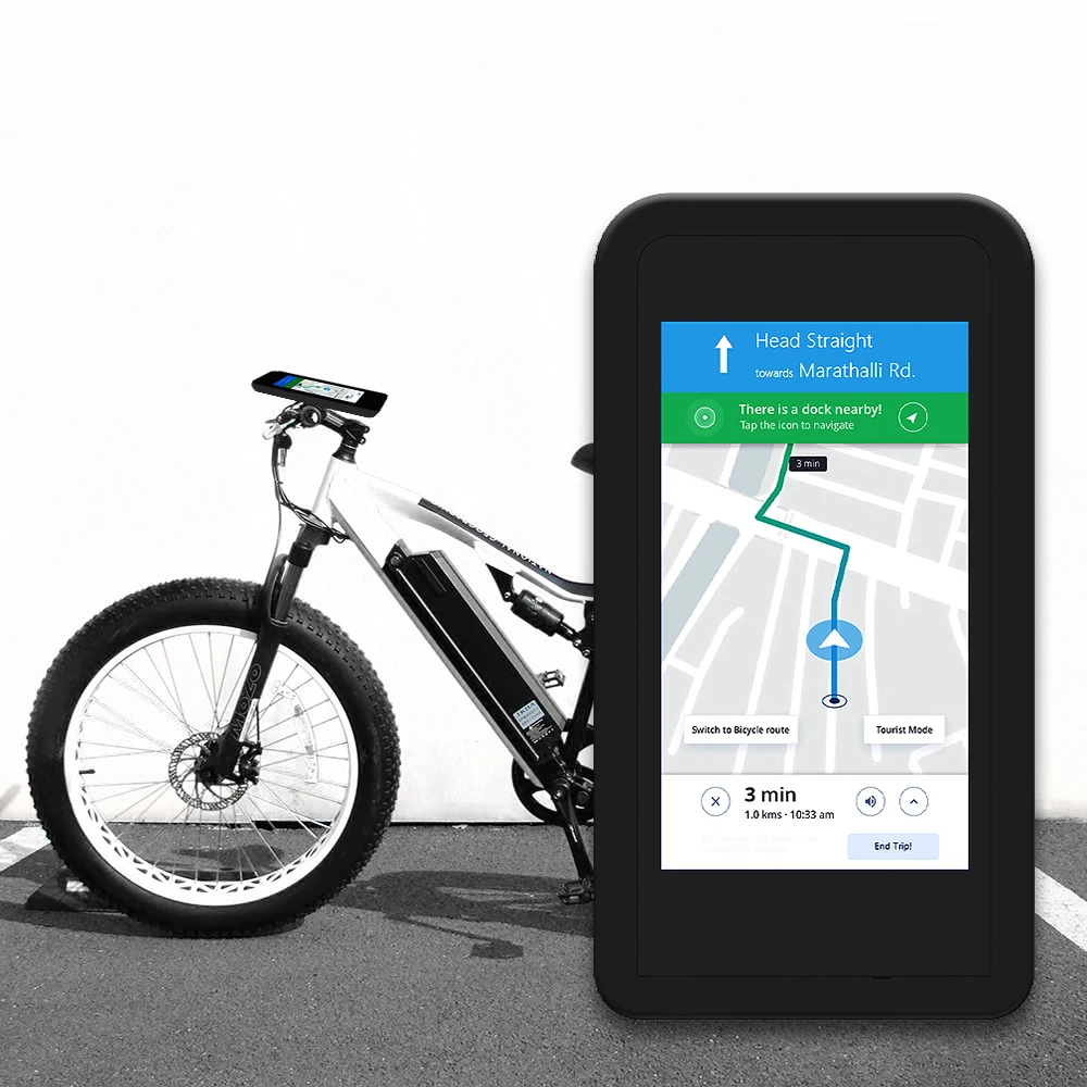 support customization 4 inch Android GPS tablet navigation display for racing e-bike display motorbike kart small size tablet