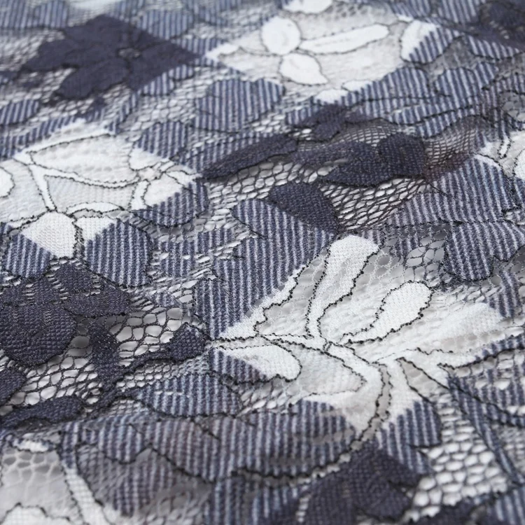 
Top ranked 3d flower printed lace fabric for women dress 