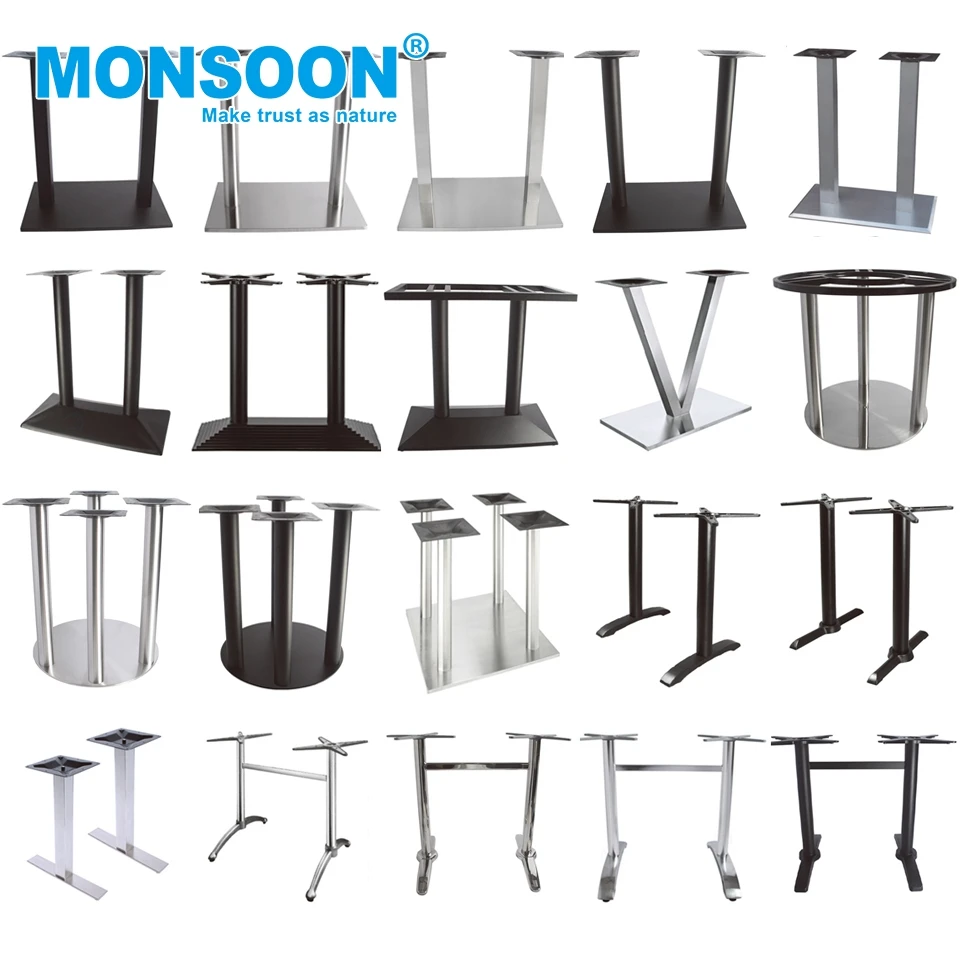 furniture table metal legs gold side trestle legs foldable metal unique coffee dining table base metal table legs