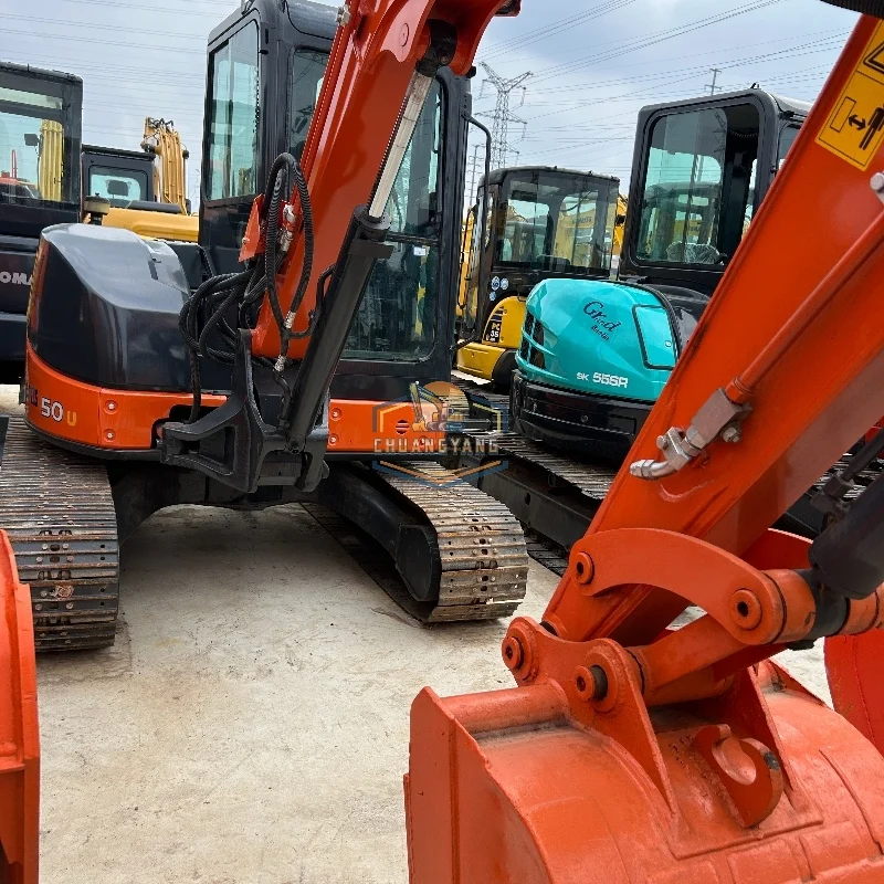 Used Original Hitachi ZX50U 5 Ton Small Crawler Excavator Low Price Hydraulic ZX 50U low working hours