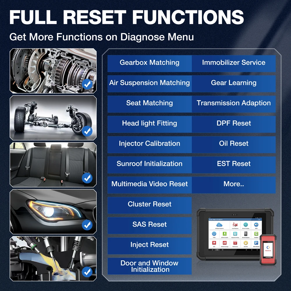 2024 Launch X431 PAD V Elite J2534 Programming Auto Diagnostic Tool ECU Online Coding CAN FD OBD2 Code Reader as PAD VII