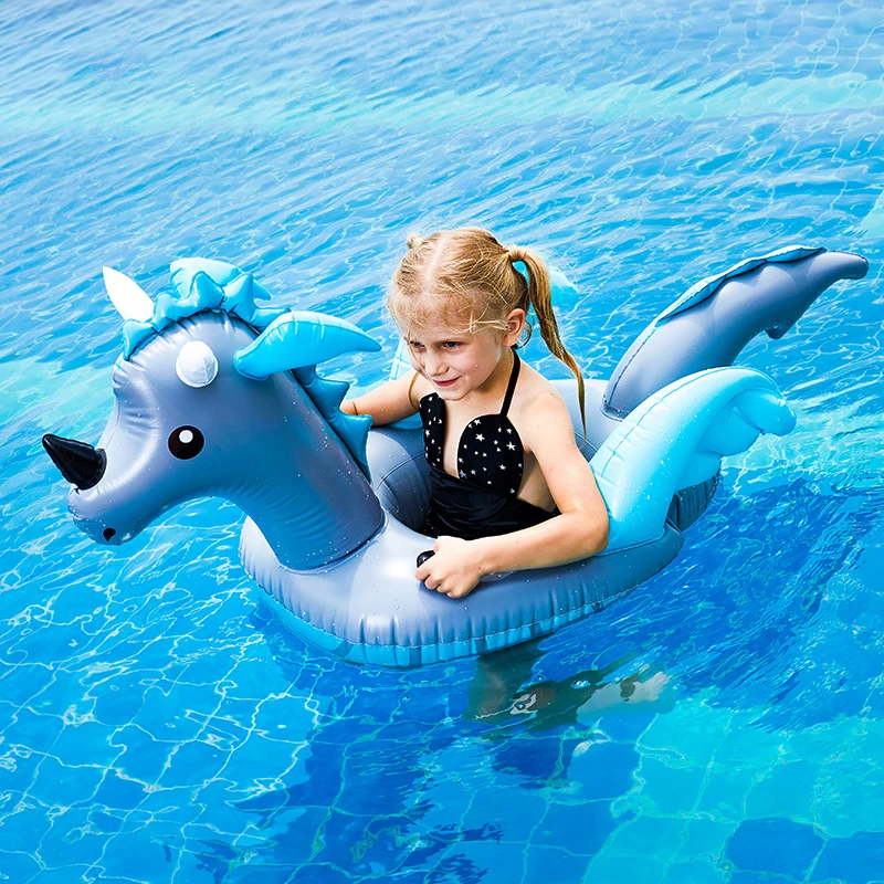 Custom OEM Logo Unicorn PVC Inflatable Kids Children Out Door Swimming Pool Child Inflatable Toy Floating Set
