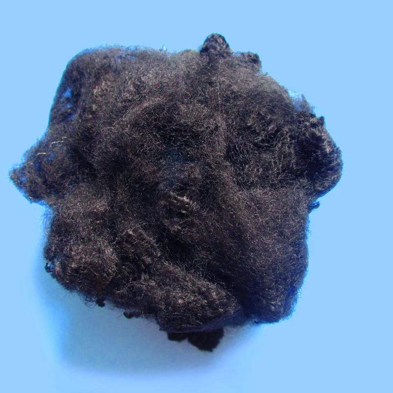 Hot Selling High Quality 9d 51mm Solid Black Nonwoven Polypropylene Staple Fiber for Felt