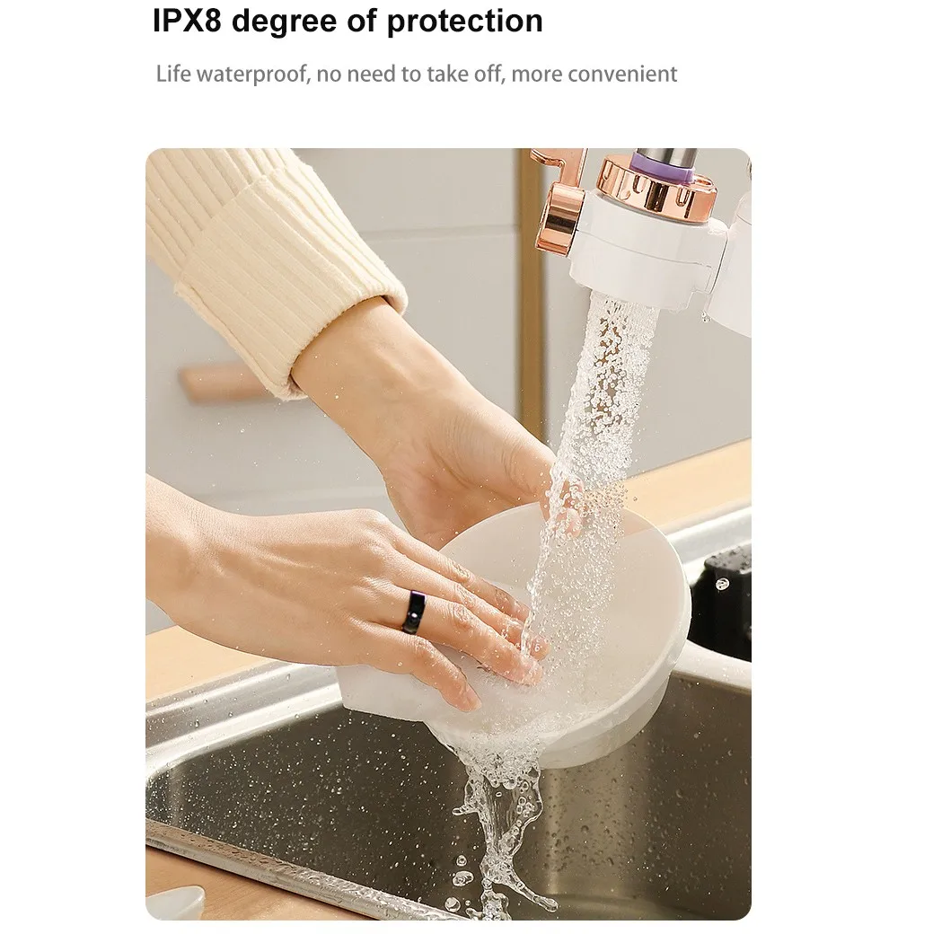 Smart Rings Magnetic Charging Health Ring Blood Oxygen Heart Rate and Sleep Monitoring Body Temperature detection IPX8