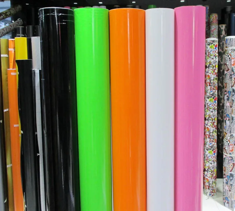 1.52X28m Customized Sticker Glossy Black Car Wrap Self Adhesive Vinyl car wrap vinyl