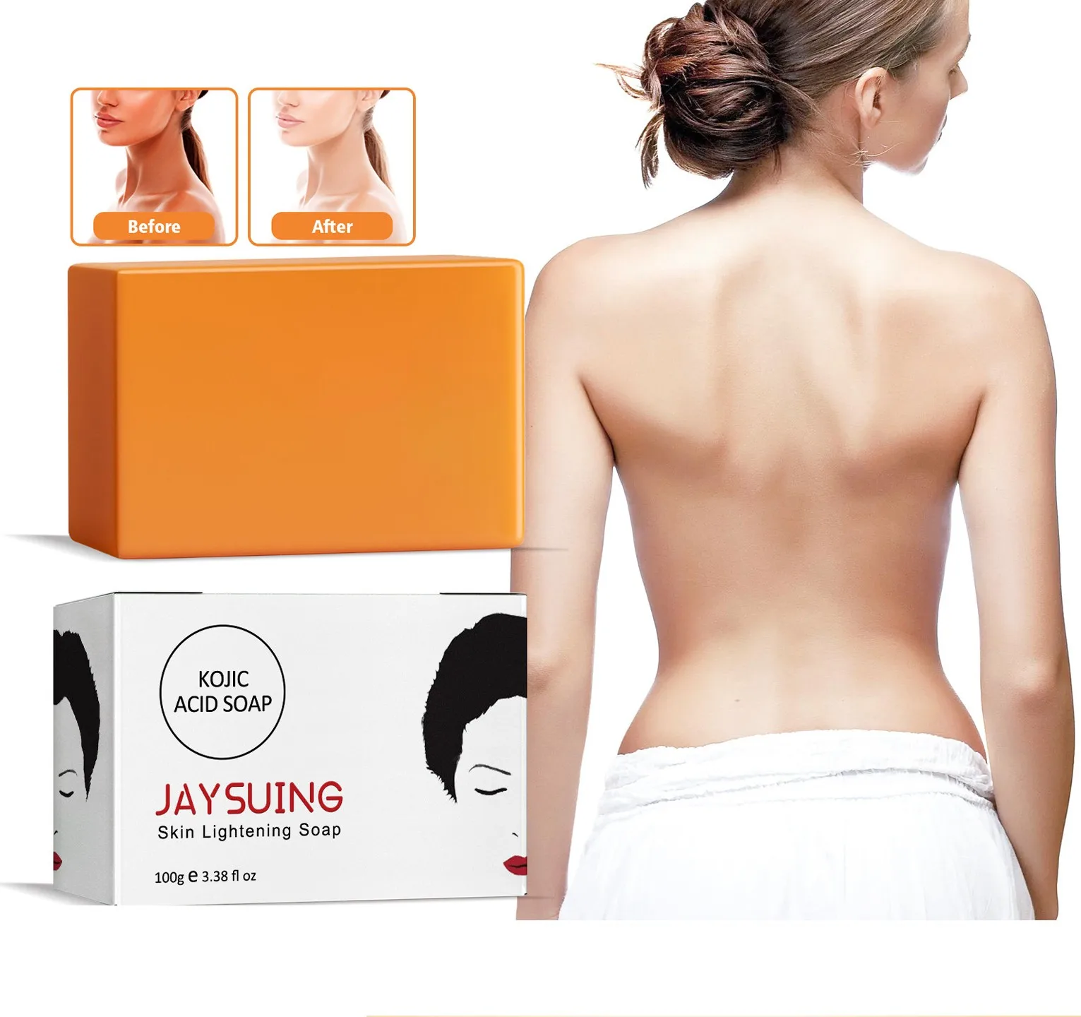 Pure 100G Ready To Ship Anti Acne Vitamin C Whitening Kojic Acid And Face Body Soap Bar Private Label Philippines