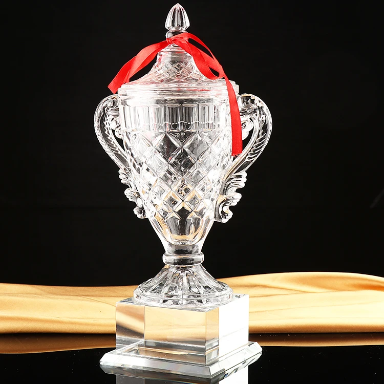 2023 Unique Design Crystal Sport Cheap Trophy Sport Star Glass Crystal Bowl Trophy