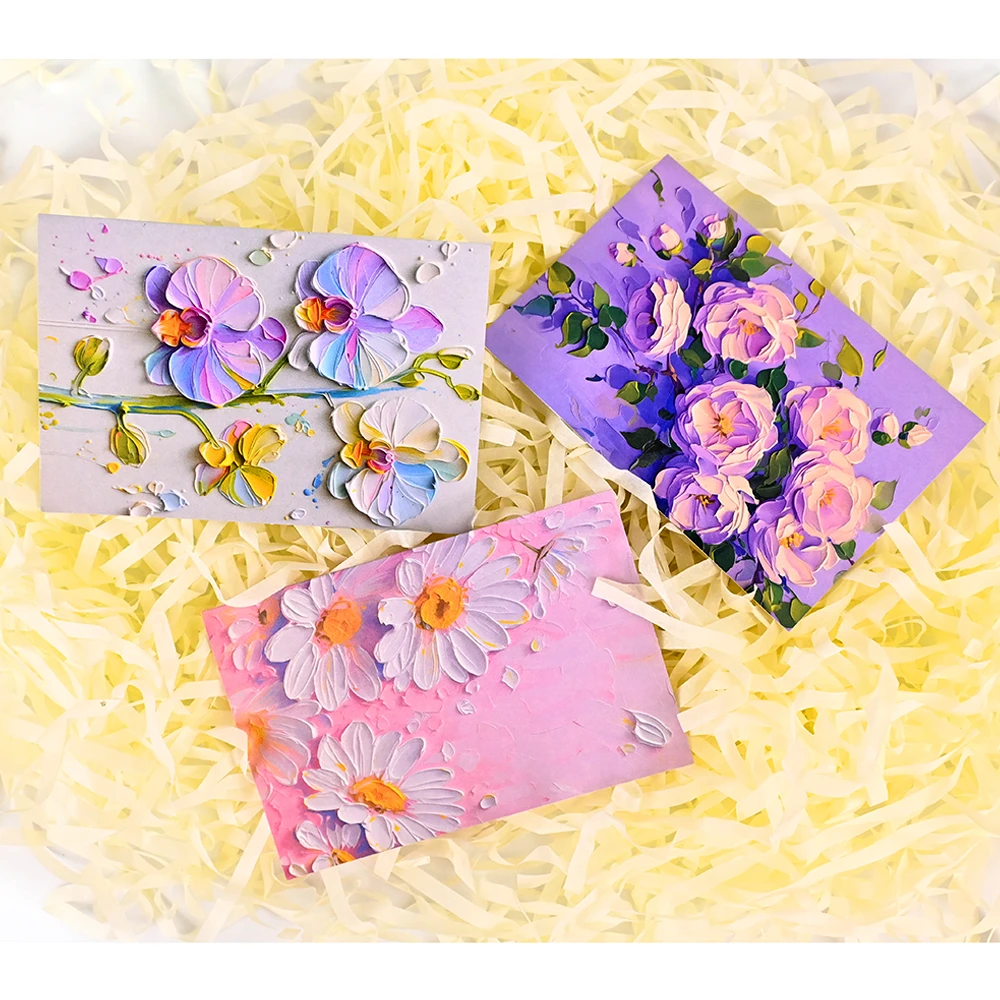 Custom Luxury Gold Stamping Thank You Flower Greeting Cards Congratulations/Mothers Day/Happy Birthday Day Cards With Envelops