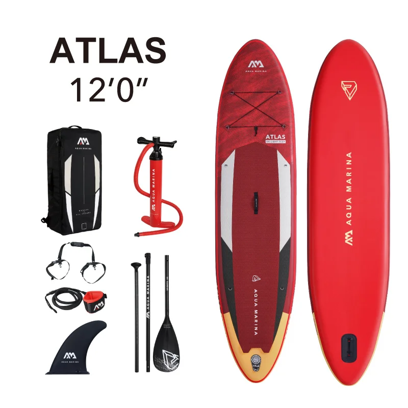 Aqua Marina Atlas - Advanced All-Around Inflatable Stand-up Paddle Board (iSUP), 3.66m/15cm, with paddle and safety leash