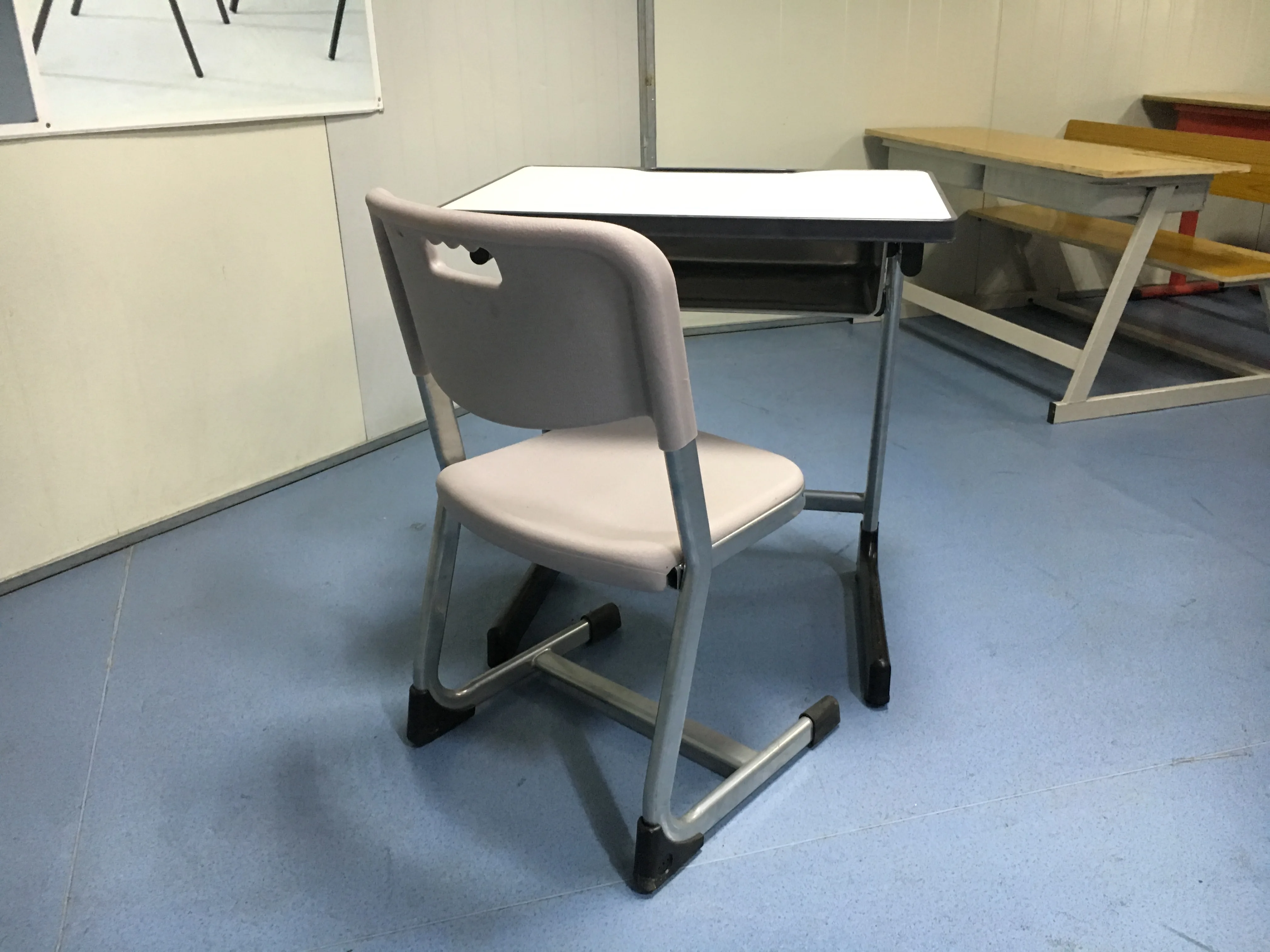 Factory supply School Furniture Table Desk Writing Single Seater School Desk Chair Student desk