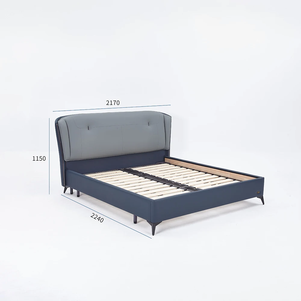 Factory Direct Supply Wholesale Modern Bedroom Furniture 1.8m Customizable European Style King Size Bed