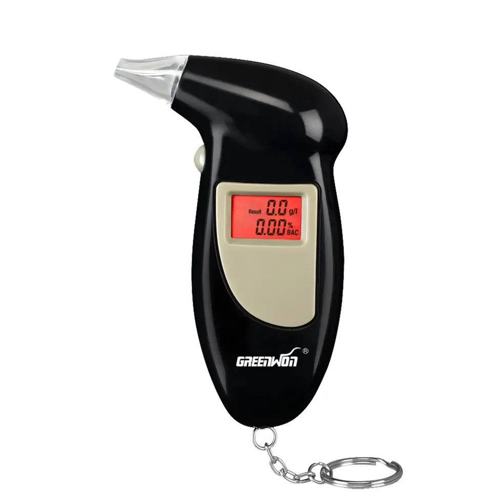 Digital Portable Breath Alcohol Tester Electronic Breathalyzer Analyzer Meter Monitor Sensor Detector Indicator Keyring Keychain