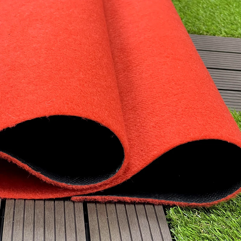 Nonwoven Needle  Event Wedding red carpet stage long use pvc backing antislip party carpet  Wholesale Carpet Runner
