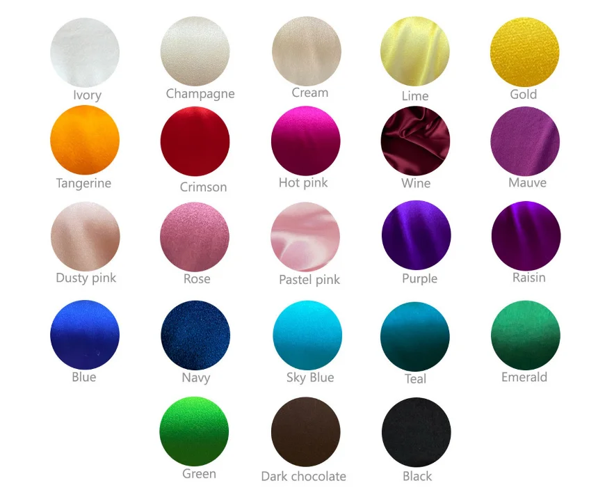 Wholesale 6A Grade Oeko tex Standard100 Charmeuse Solid Color Natural Mulberry Silk Fabric For Garment Apparel