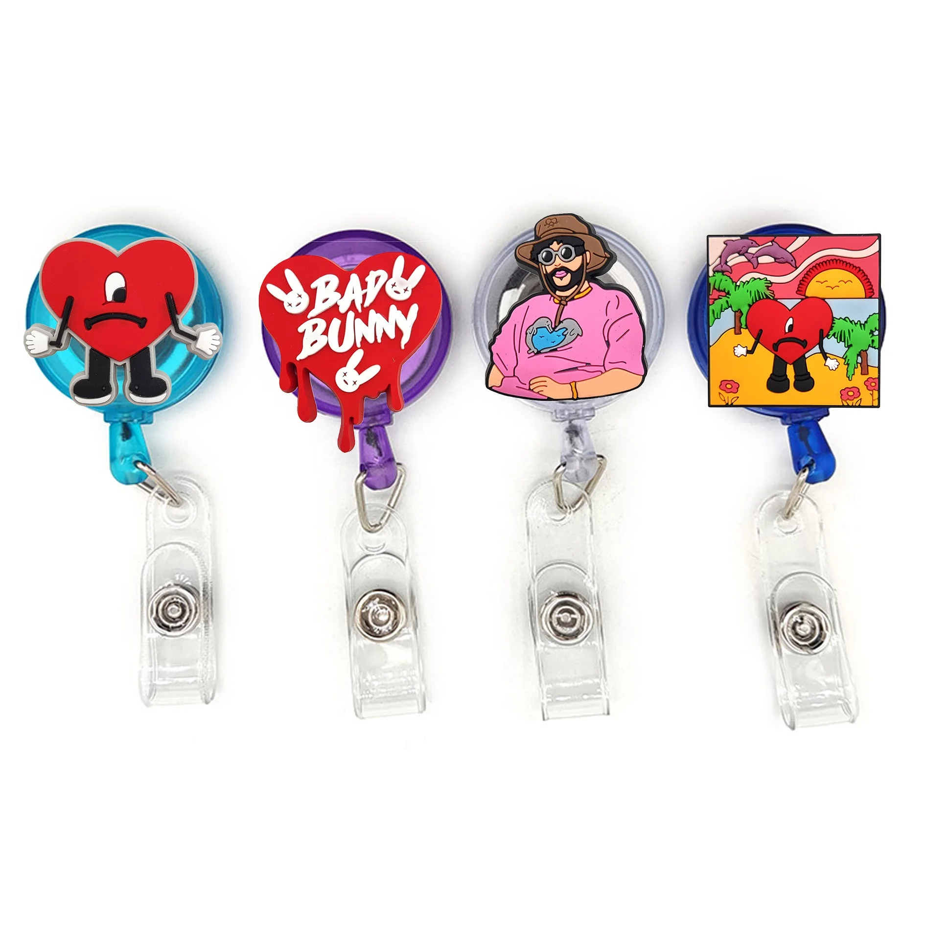 Bad Bunny Badge Reels Nurse Doctor Badge Holders Accessories Social Workers Badge Reel