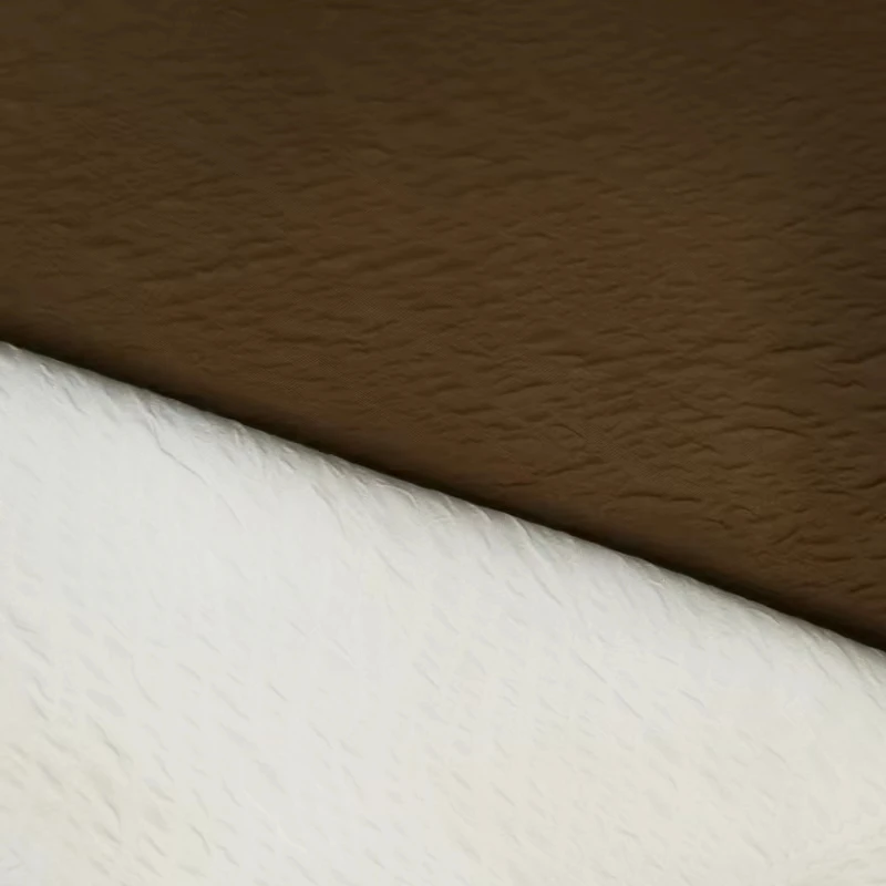 Stock supply soft  double layer 100% polyester jacquard crepe fabrics for dresses