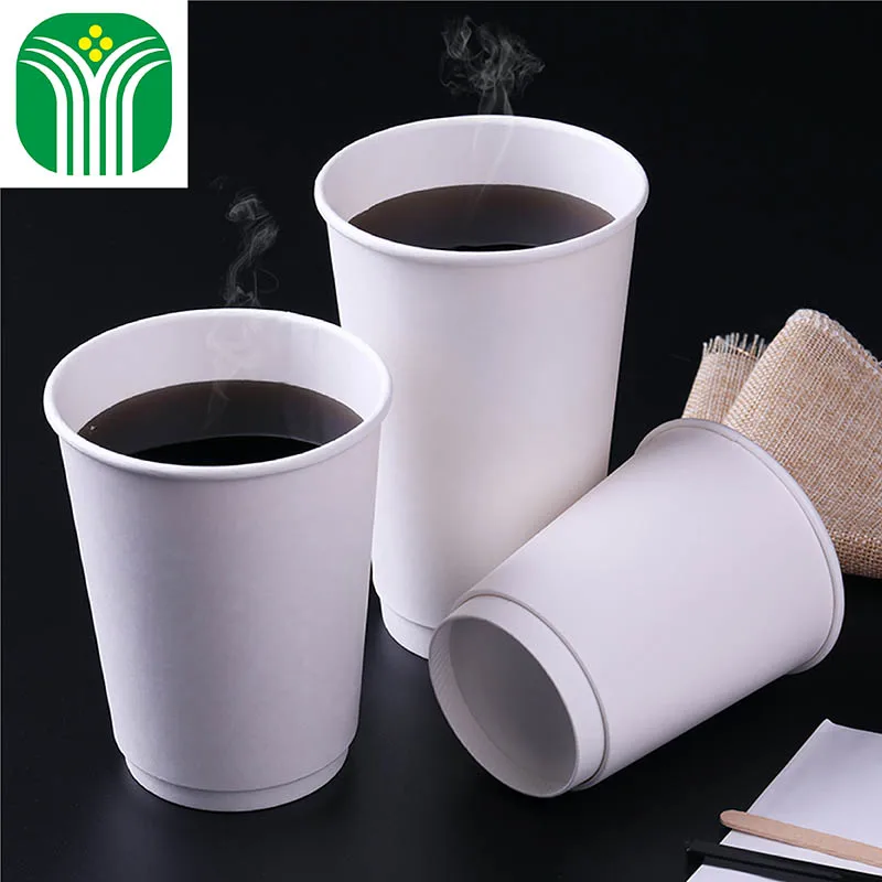 custom logo printed double wall coffee carton paper cups