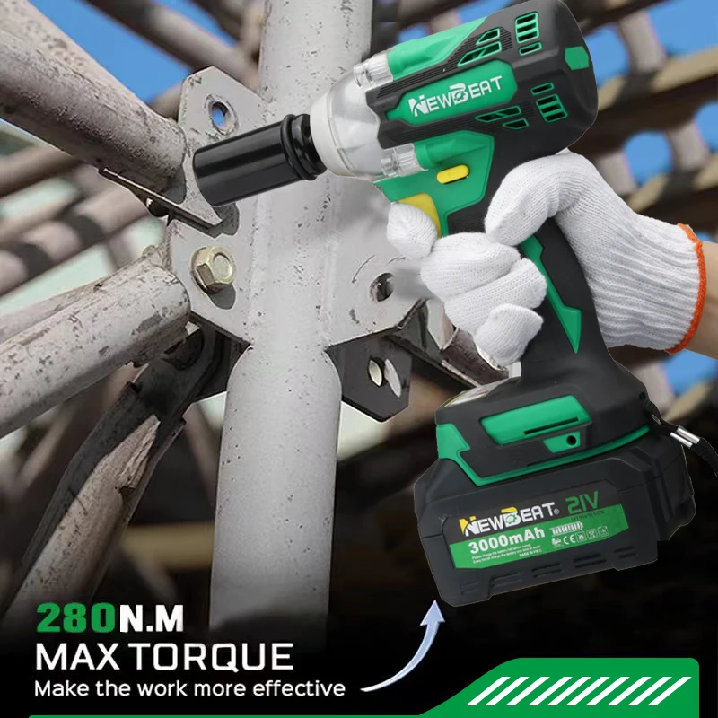 NewBeat Adjustable Wrench Sets Socket Heavy Duty Battery Brushless Cordless Impact Power Wrenches