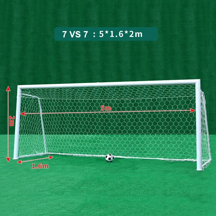 Super Strong 7 Players Football Training Football Net Goal Steel Metal Soccer Goals for Kids Adults