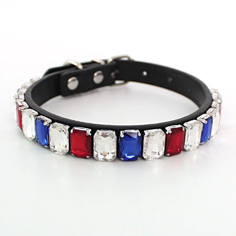 New Style Pet Collar Bling Rhinestone Heart Shaped Pet Collar Cat And Dog Necklace Collar