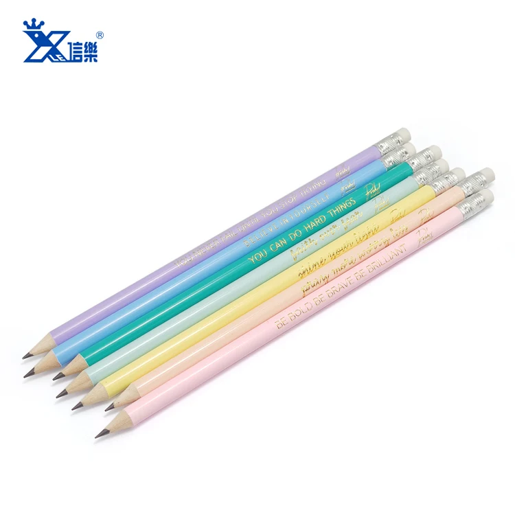 Factory wholesale stationery supplies custom logo print art pencils charcoal sketch drawing HB 2B Pencil Set for school office