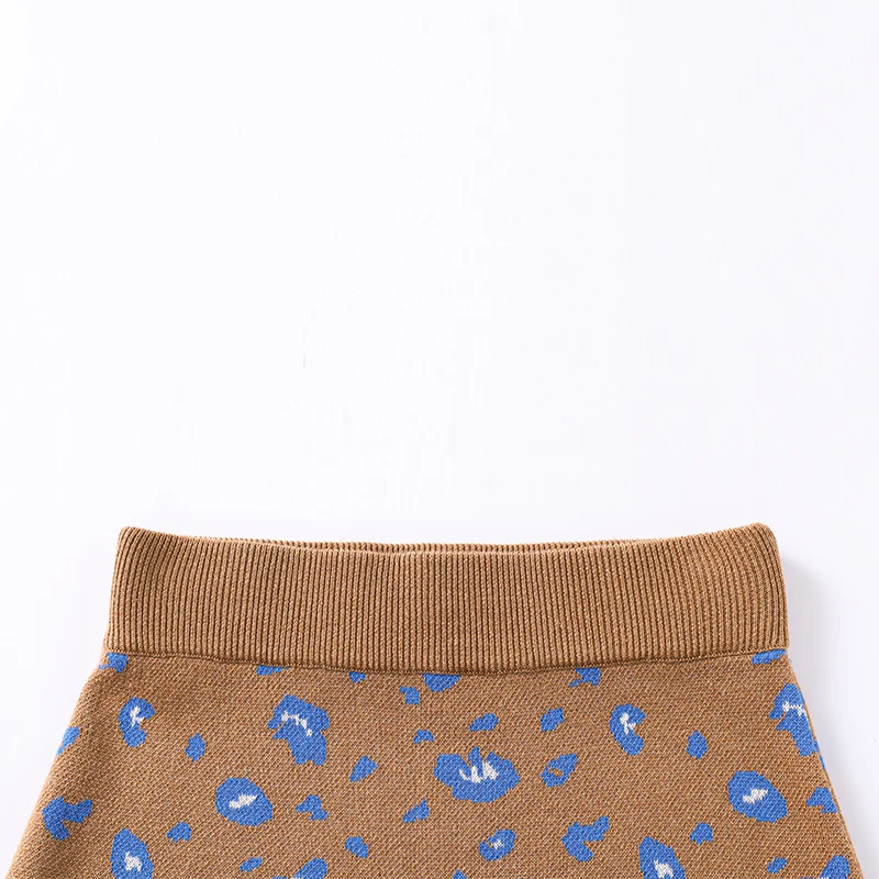 
Wholesale high quality oem custom pattern wool maxi long sweater skirt 