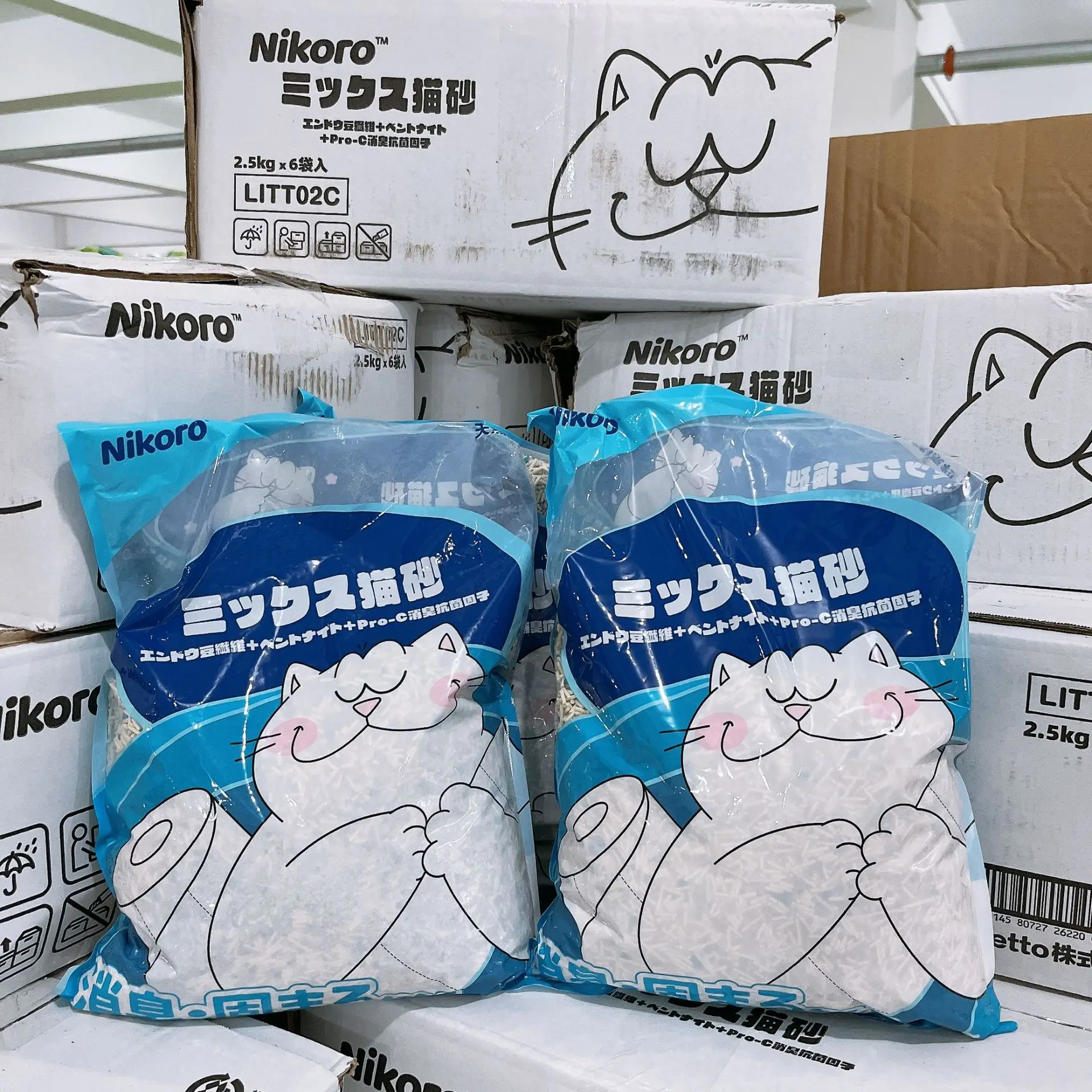Новые товары для домашних животных 2024 инновационный продукт Nikoro Вишневый жасмин и оригинальный тофу бентонитовый наполнитель кошачьих туалетов