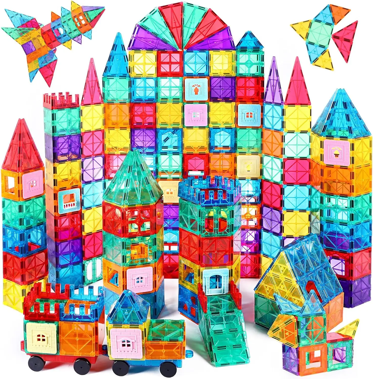 100pcs/box Educational Magnetic Toys 3D Magnetic Tiles for kids magnetic building blocks